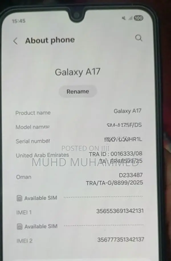 Samsung Galaxy A17 5G (Used)