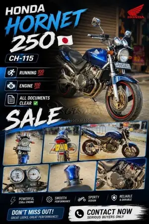 Honda Hornet 2014 Motorbike (Used)