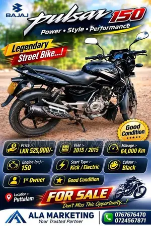Bajaj Pulsar 150 2015 Motorbike (Used)