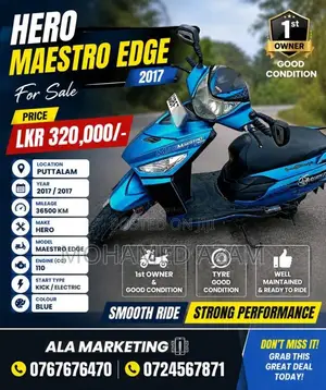 Hero Maestro Edge 2017 Motorbike (Used)