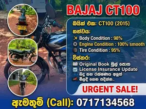 Bajaj CT-100 2015 Motorbike (Used)