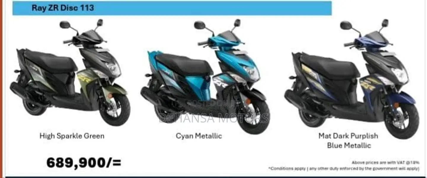 Yamaha Ray ZR 2026 Motorbike Unregistered (Recondition)