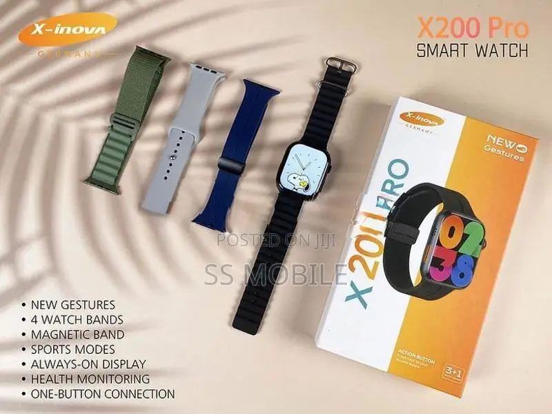X-Inova X200 PRO Calling Amoled Watch with 3 Straps