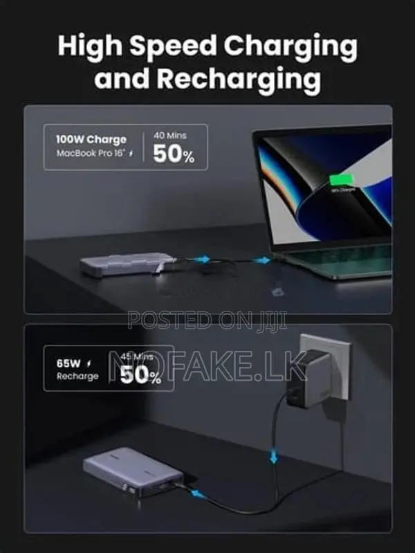 UGREEN 100W 20000Mah Flight Approved & Safe Charging Power Bank