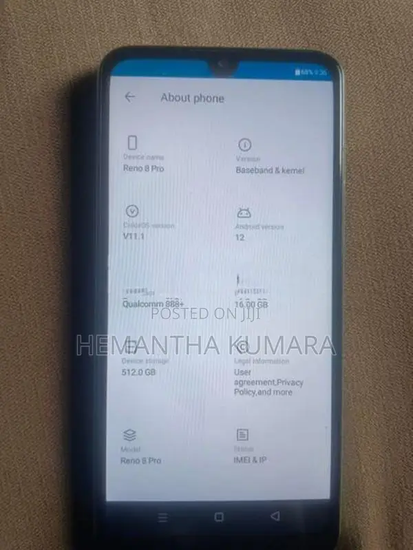 Oppo Reno 8 pro (Used)