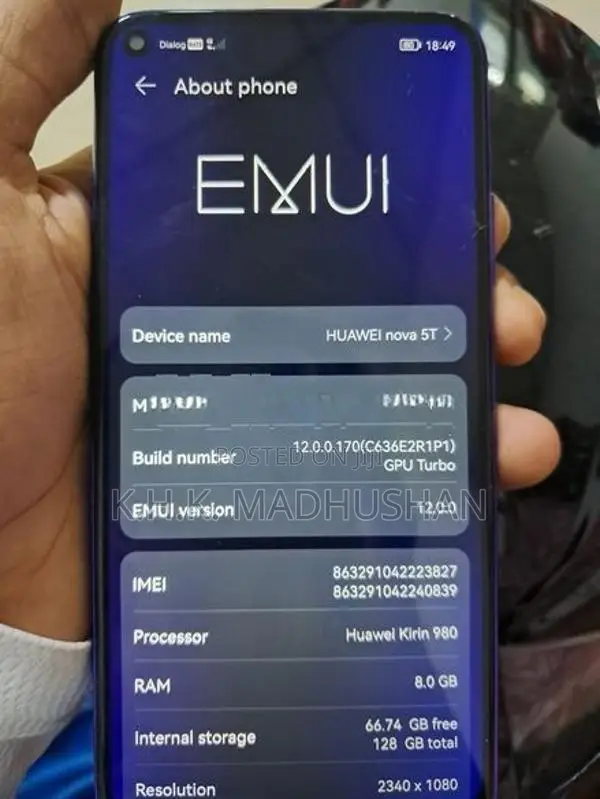 Huawei Nova 5T 8GB 256GB (Used)