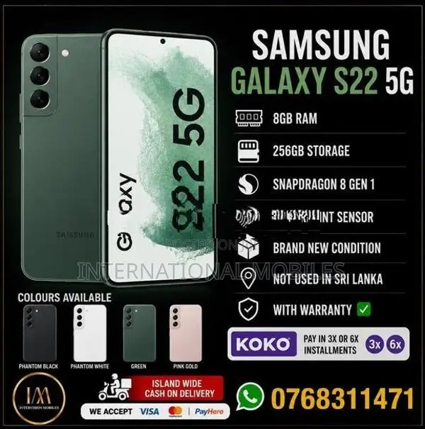 Samsung Galaxy S22 128GB|256GB 5G (Used)