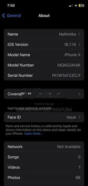 Apple iPhone X (Used)