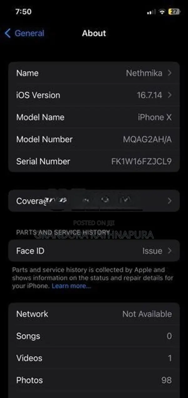 Apple iPhone X (Used)