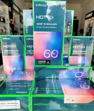 Infinix Hot 60i 128GB 6GBRam Blue (Brand New)