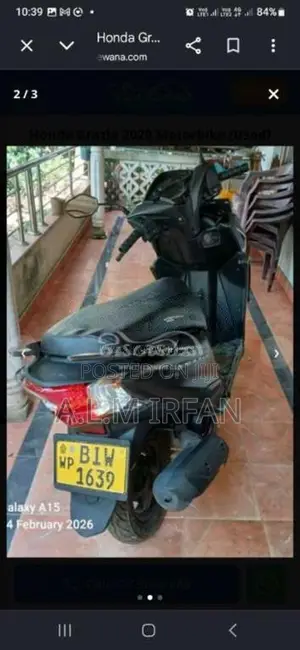 Honda Grazia 2020 Motorbike (Used)