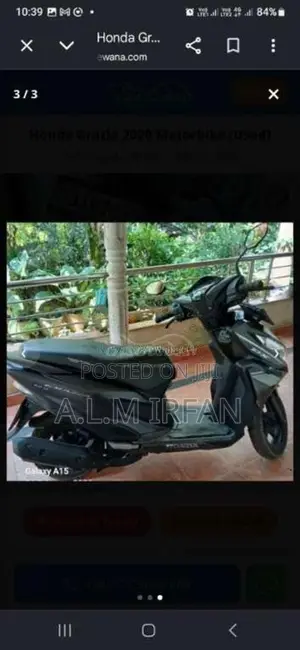 Honda Grazia 2020 Motorbike (Used)