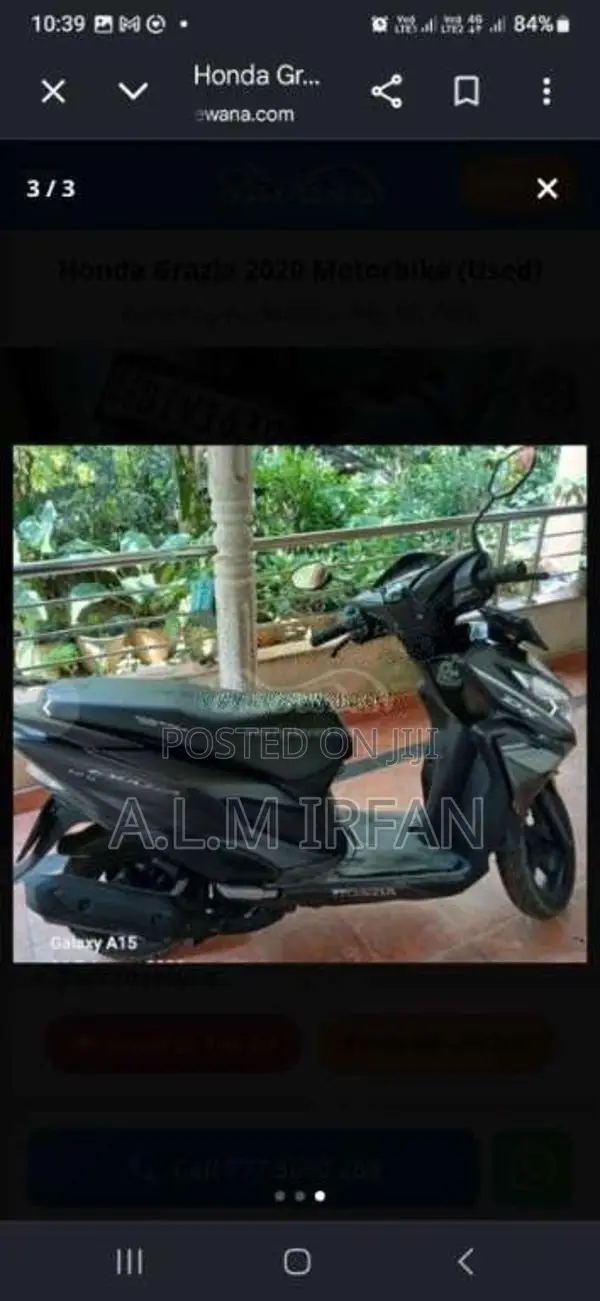 Honda Grazia 2020 Motorbike (Used)
