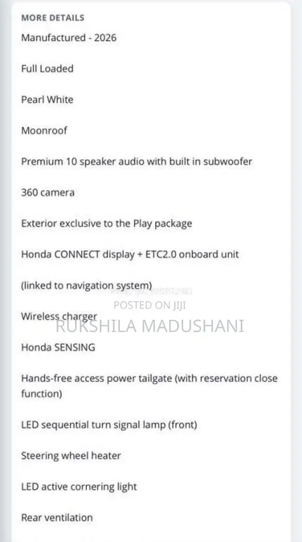Honda Vezel 2026 SUV Brand New