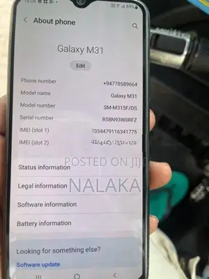 Samsung Galaxy M31 Black Edition (Used)