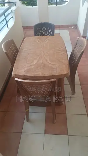 Rigid PVC Dining Table 4 Charis (Damro)