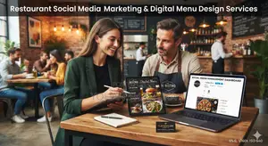 Restaurant Marketing, Social Media QR Menu Design