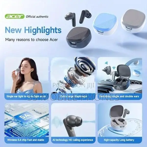 Acer OHR503 Lightweight Bluetooth Earbuds