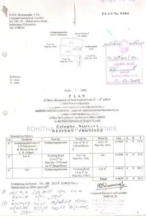 12 P X 2 Blocks Solid Flat Land at Mawittara for Sale