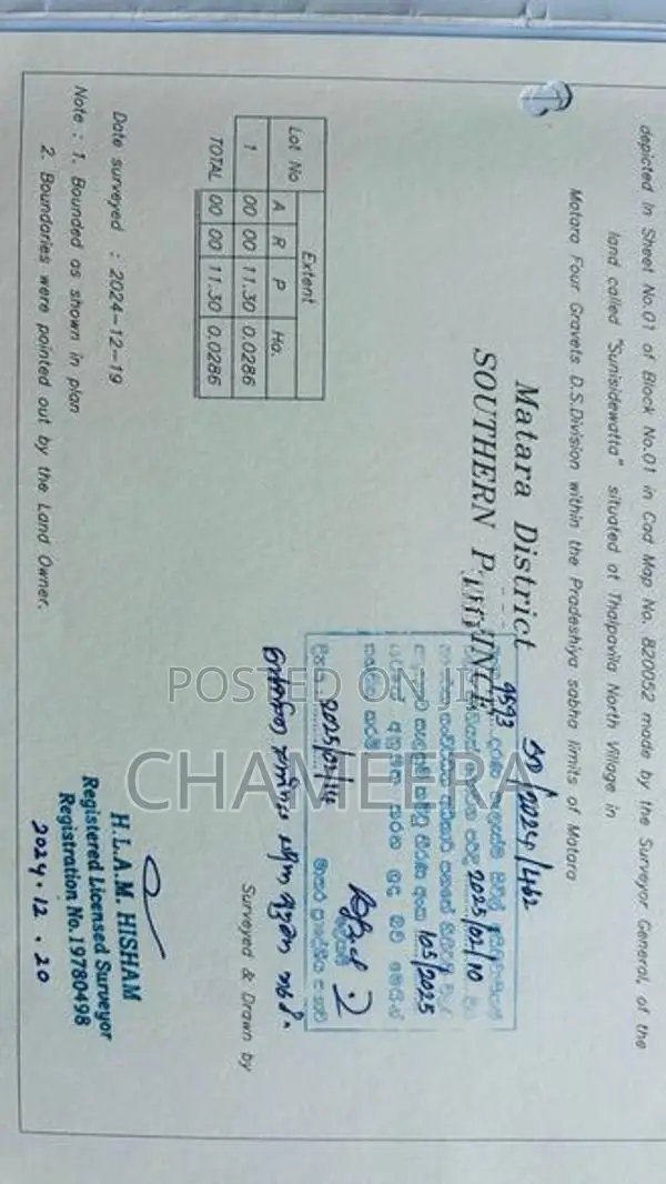 Land for Sale in Matara