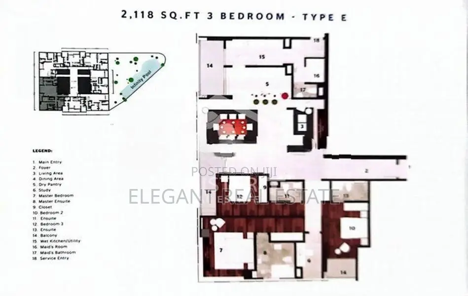CCC - 03 Bedroom Unfurnished Apartment for Sale in Colombo 02 (A6145)