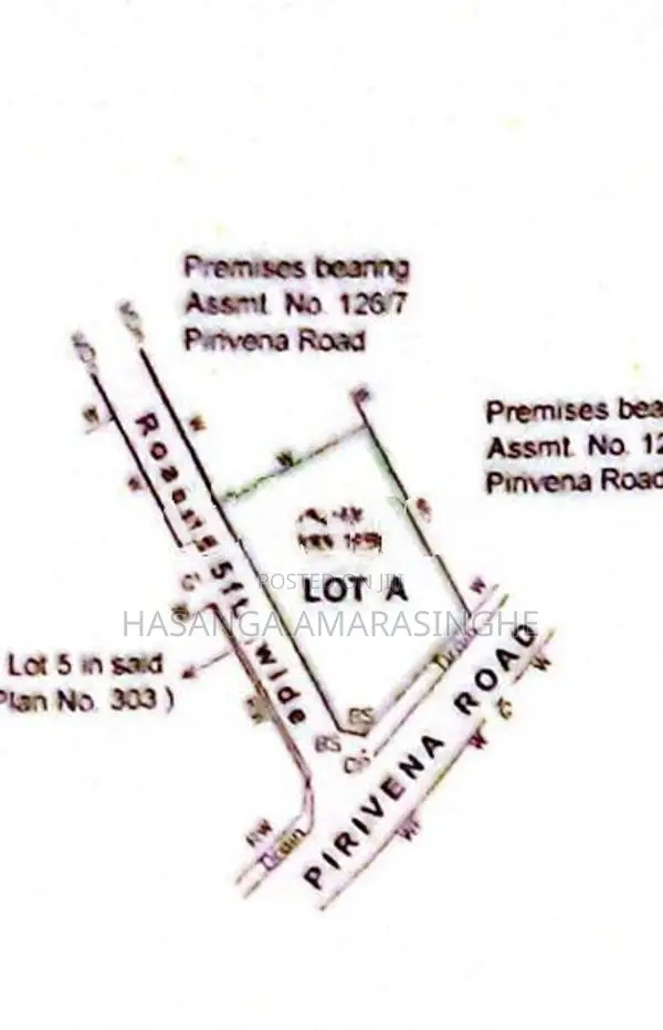 Boralesgamuwa Pirivena Rd Residential 12p Land 150m from Main Road.
