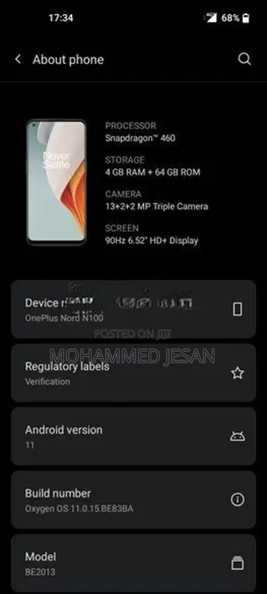 OnePlus Nord N100 (Used)