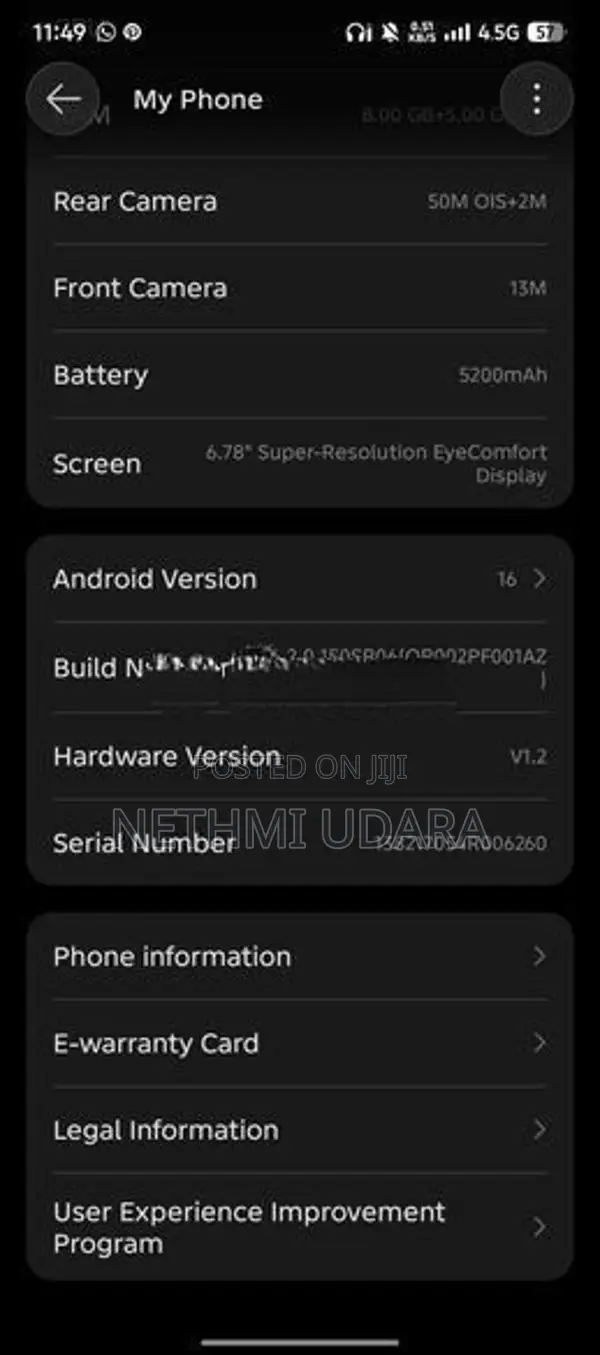 Infinix Note 50 (Used)