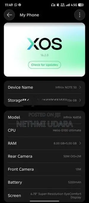 Infinix Note 50 (Used)