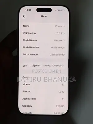 Apple iPhone 17 i phone (Used)