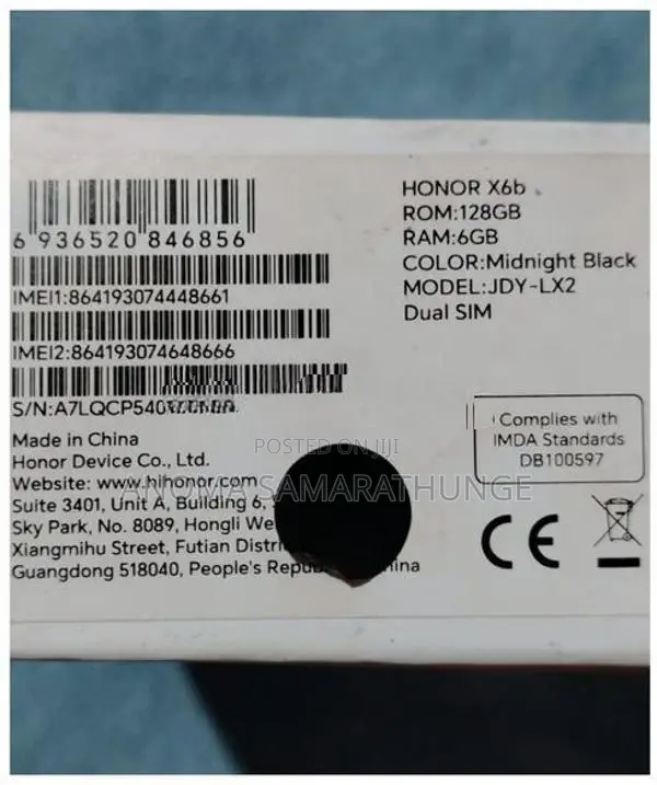 Honor X6b 6GB RAM / 128GB (Used)