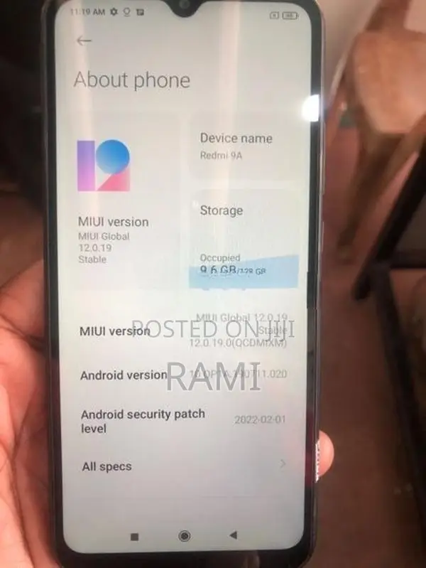 Xiaomi Redmi 9A 6gb 128gb (Used)
