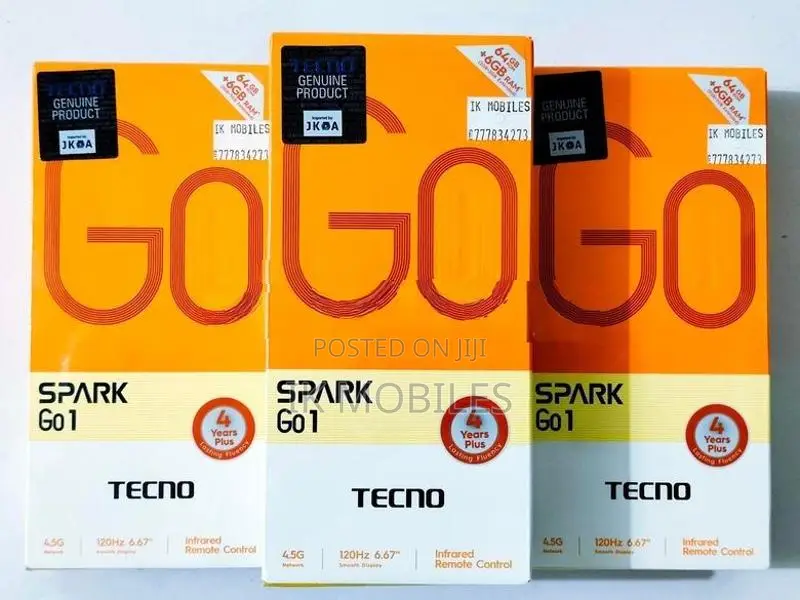 Tecno Spark Go1 3GB+3GB 64GB (Brand New)