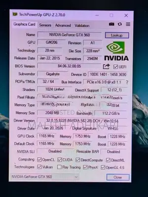 GTX 960 2GB VGA
