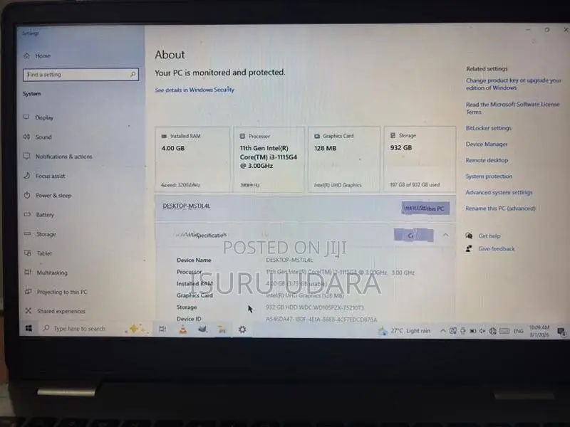 Dell Laptop ( I3 - 11th Gen) Silver