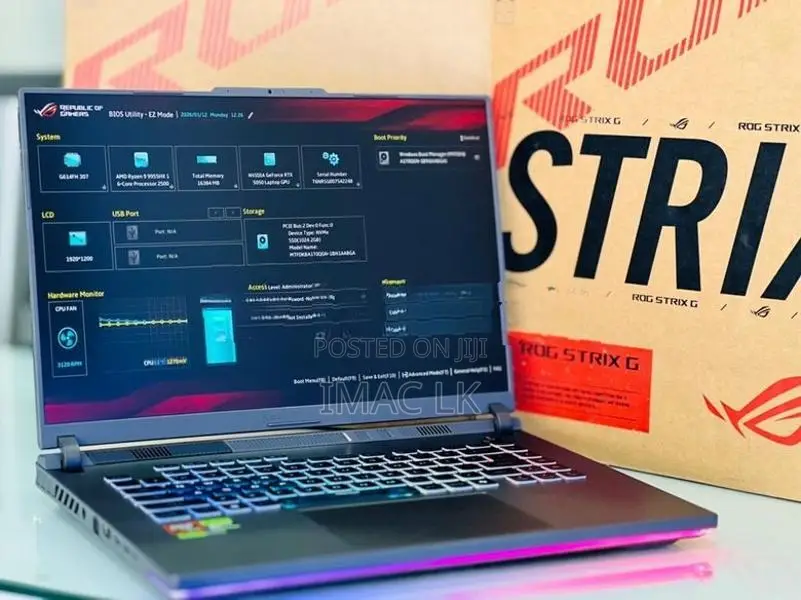 Asus Rog Strix G16 Ryzen 9 9955HX RTX5060 8GB VGA 16GB RAM Laptop