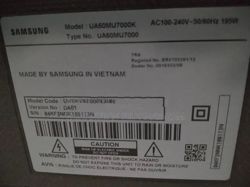 Samsung 50 Inch TV for Parts