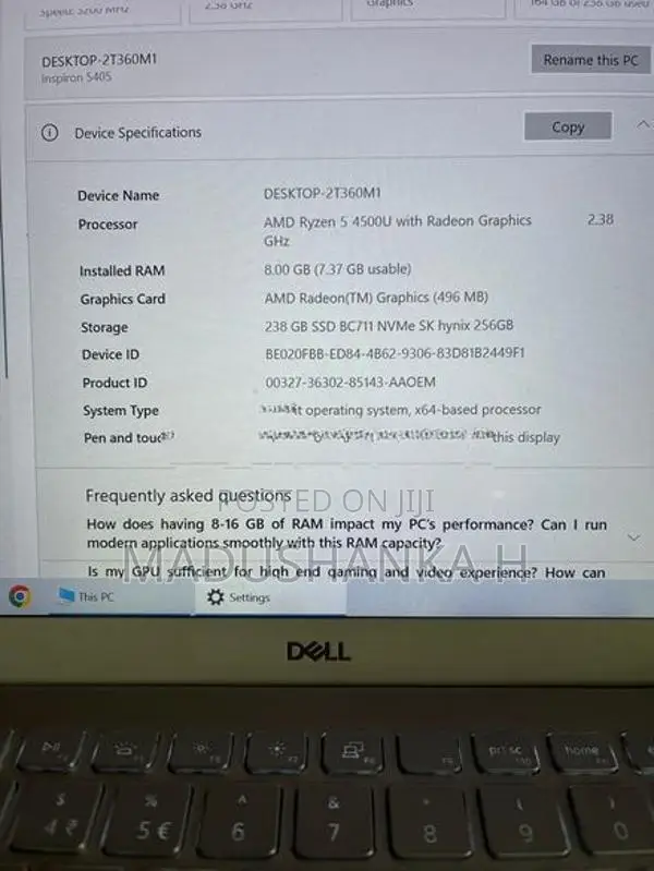 Dell inspiron Ryzen 5