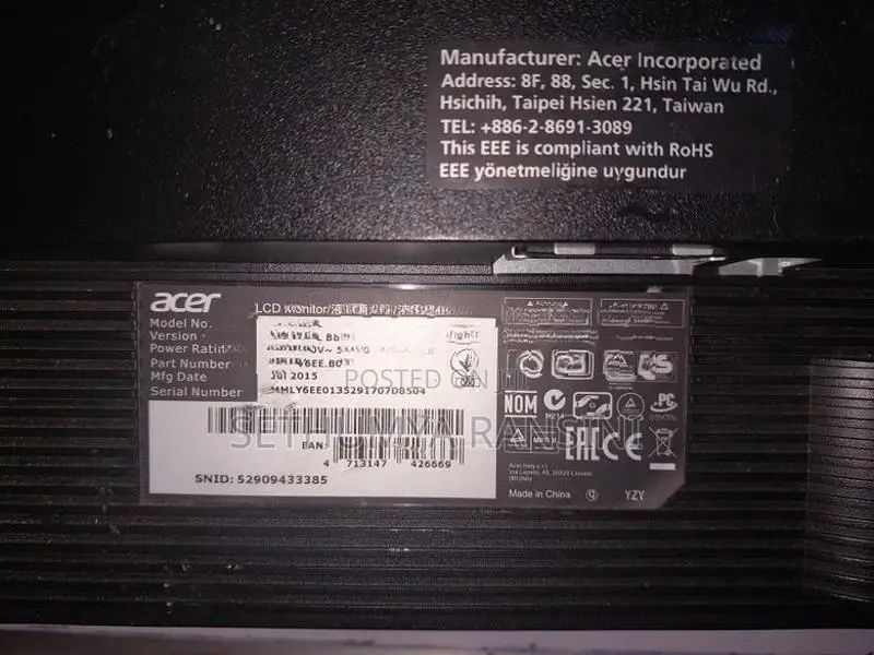 Acer V206HQL 19.5" Monitor