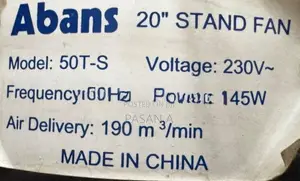 20" Abans stand fan