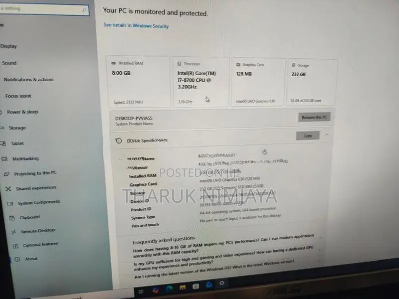 i7 8th Gen Pc