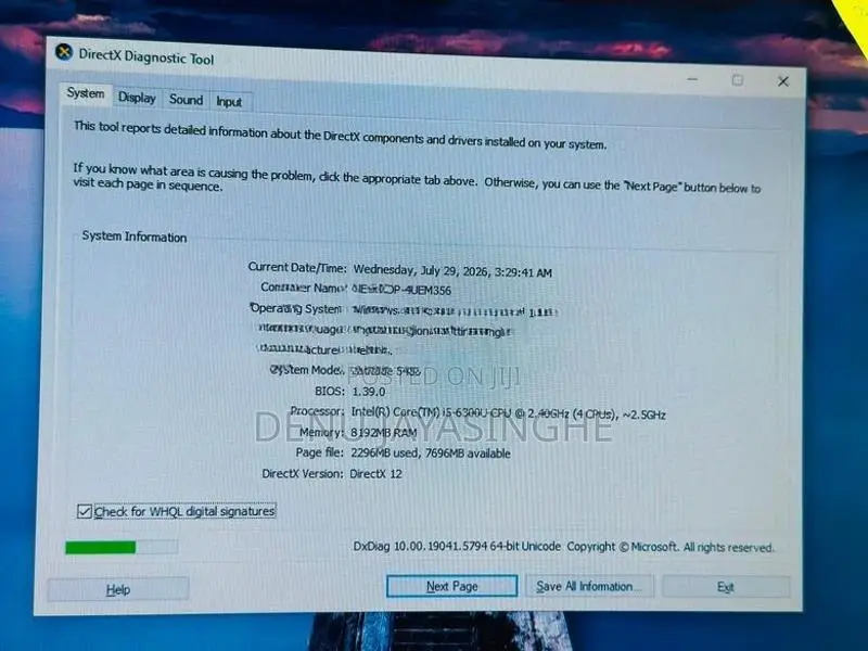 Dell Latitude 5480 Intel Core I5 6TH GEN 8GB RAM 256GB SSD