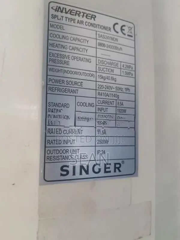 24000 BTU Inverter Singer AC