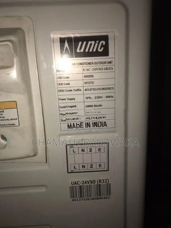 UNIC Split Type Air Conditioner 24000 BTU
