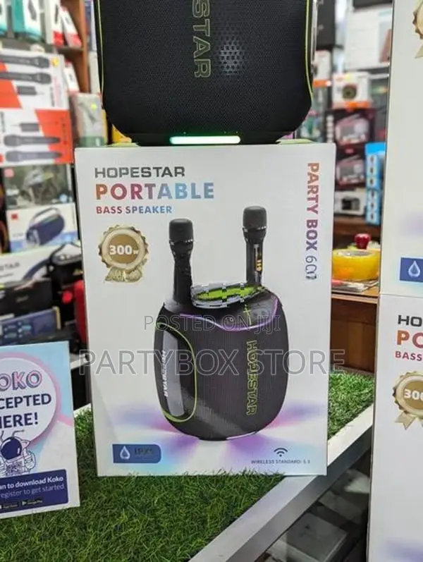 Hopestar Partybox 600 High Power Outdoor Speakers with Dual Mic (300W)