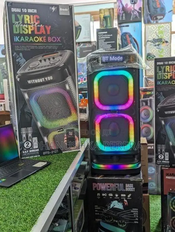 Brodu BTS-2121 High Power Outdoor Party Speakers with Dual Mic (200W)