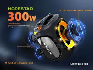 Hopestar Partybox 600 High Power Outdoor Speakers with Dual Mic (300W)