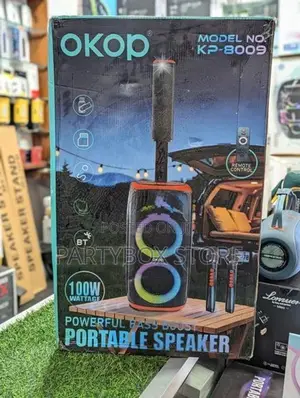 Okop KP-8009 Outdoor Party Speakers with Dual Mic (100W)