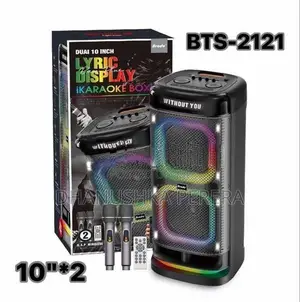 Brodu BTS-2121 High Power Outdoor Party Speakers with Dual Mic (200W)