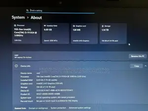HP Laptop intel core i3 11th Gen 8GB DDR4 RAM 256GB NVMe 15.6"